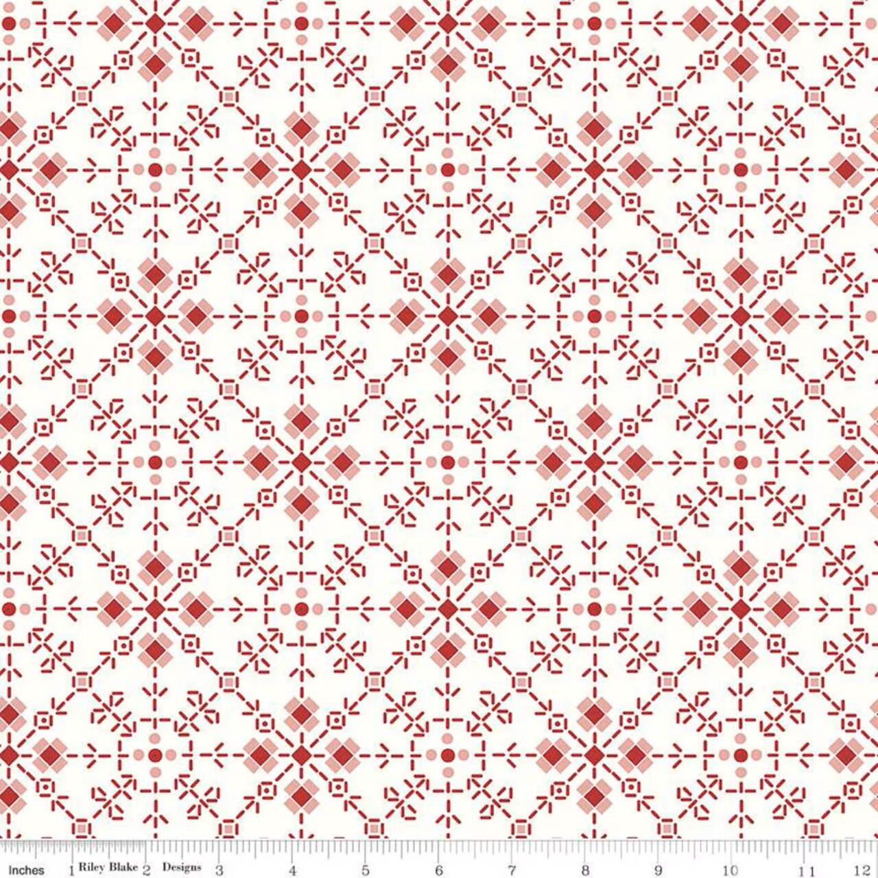 Fabric Riley Blake Homemade Red Bee Plaids 108" Wide Back by the Quarter Yard WB12040-RED